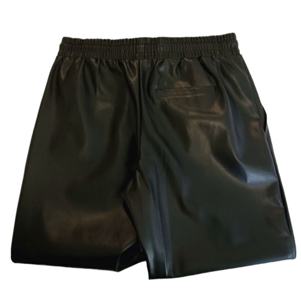 Truth By Republic Black Faux Leather Drawstring Jogger Pants Size M NWOT - Picture 5 of 8